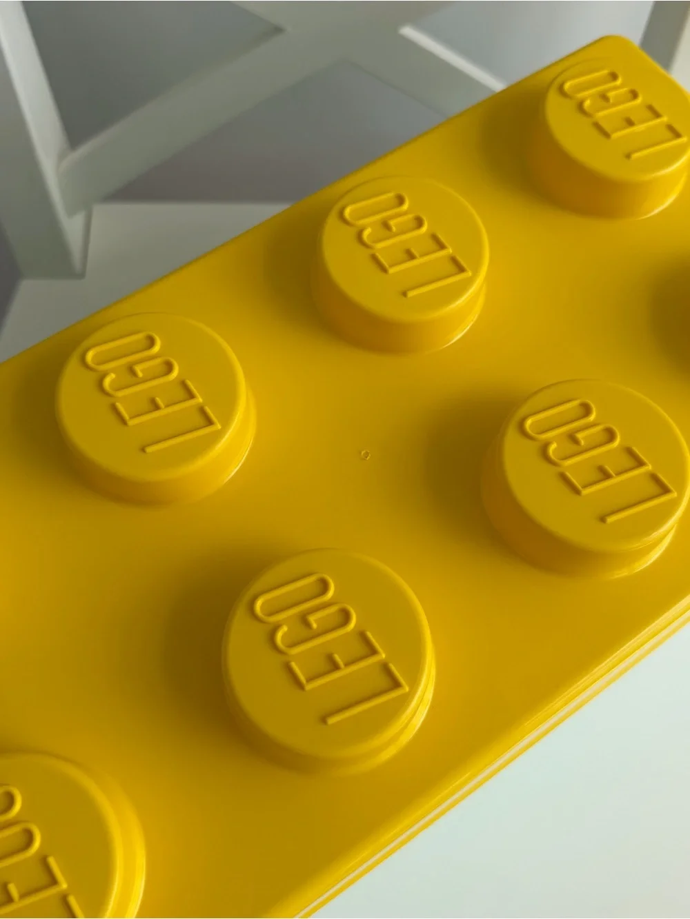 LEGO 8 Stud Storage Brick Large Yellow Blue Toy Organizer Box